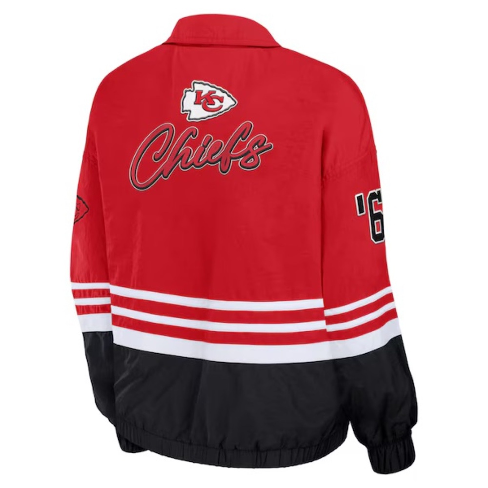 Kansas City Chiefs WEAR by Erin Andrews Women's Vintage Throwback Windbreaker